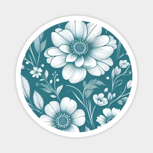 White Flowers Magnet